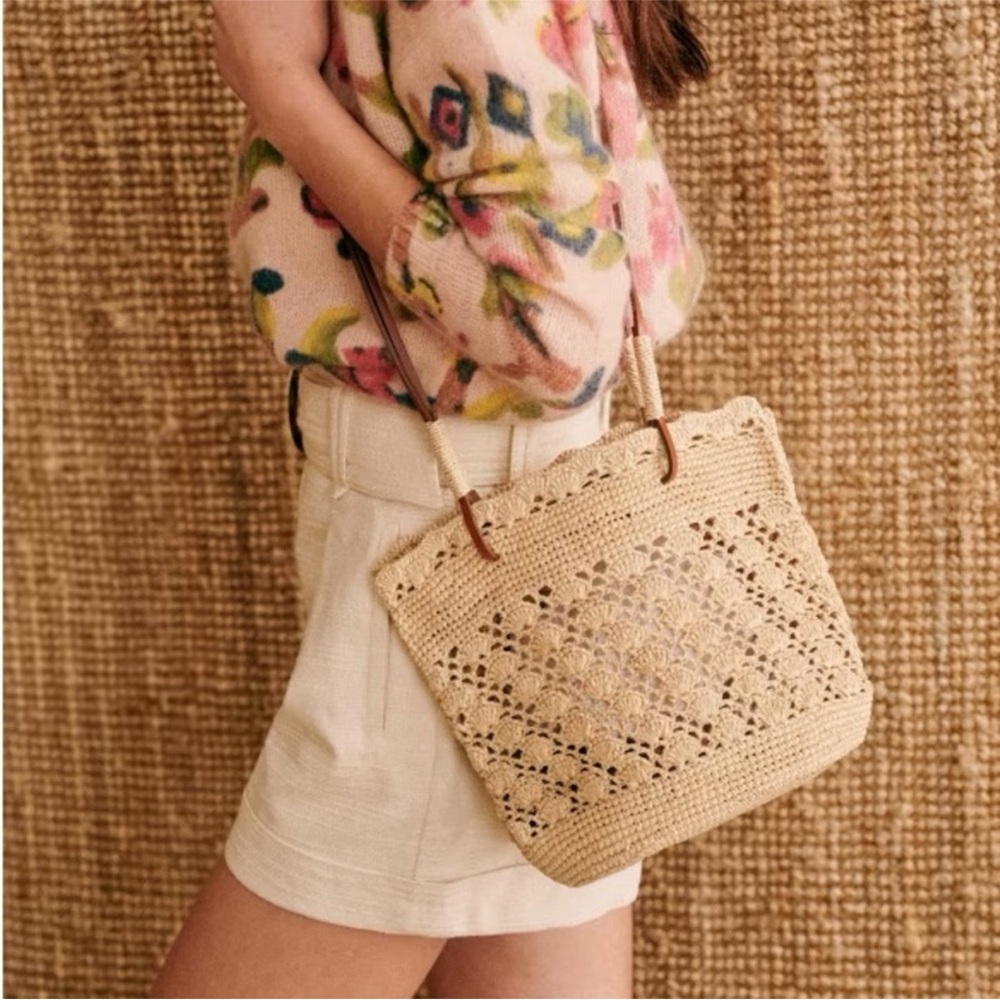 Sezane Ralph Raffia Bag - Picture 3 of 5
